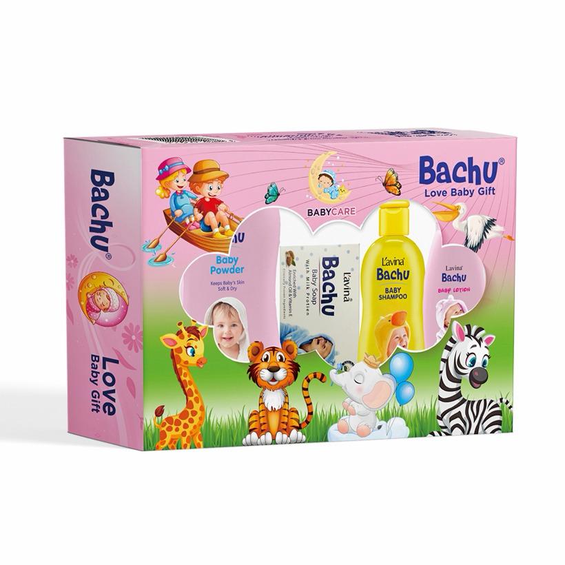 Bachu Love Baby Gift Set (Pink) (4 PCS)